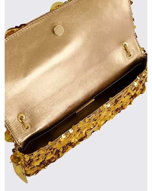 Rabanne Metallic Leather Bag With Embroidered Sequins
