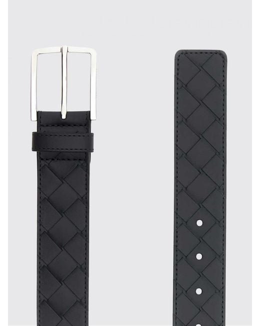 Bottega Veneta White Woven Leather Belt for men