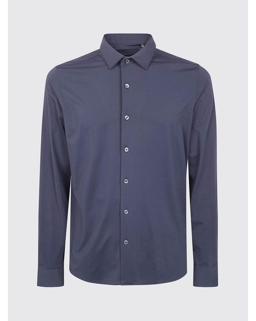 Rrd Blue Slim Fit Technical Polyamide Long-Sleeved Shirt for men