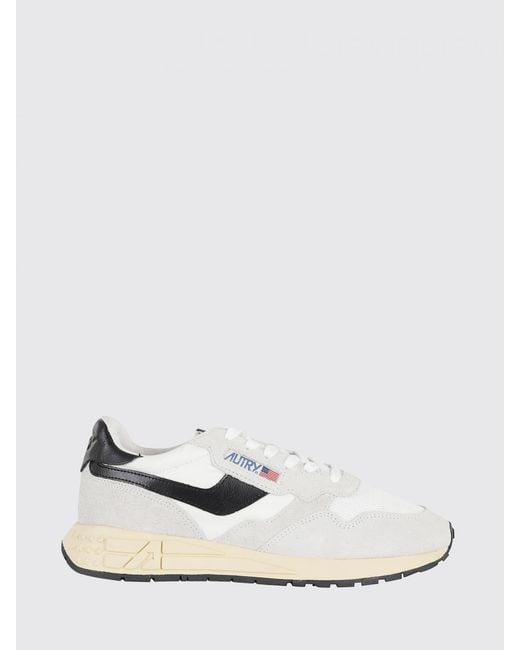 Autry White Suede And Nylon Reelwind Sneakers for men