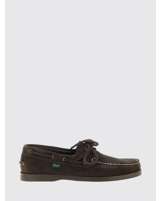 Paraboot White Suede Boat Loafers for men