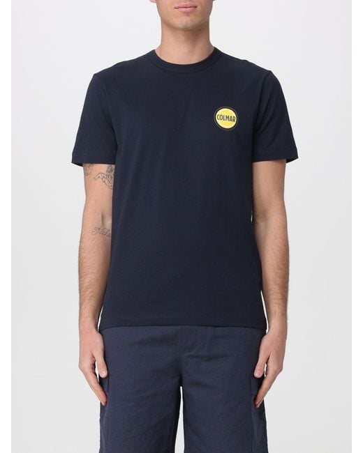 Colmar Blue Cotton T-Shirt With Logo for men