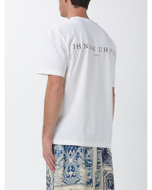 Ih Nom Uh Nit White Printed Cotton T-Shirt for men