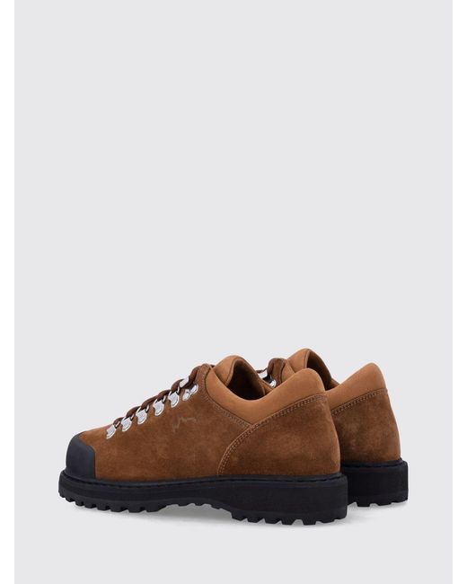Diemme Brown Cornaro Suede Hiking Boots With Padded Ankle And Rubber Sole