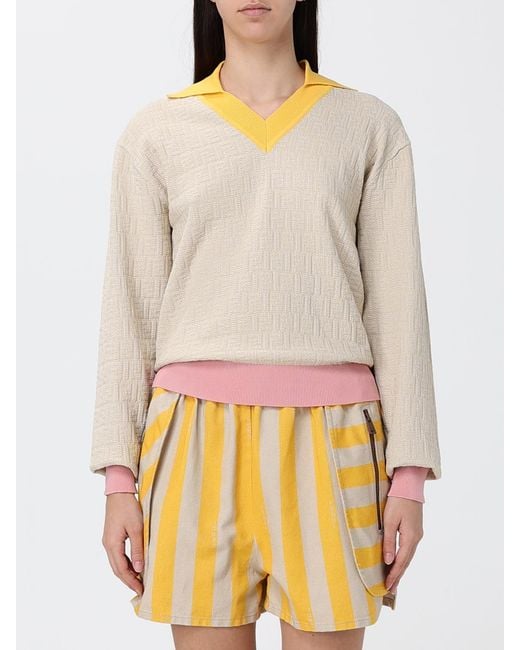 Fendi White Striped Cotton Shorts