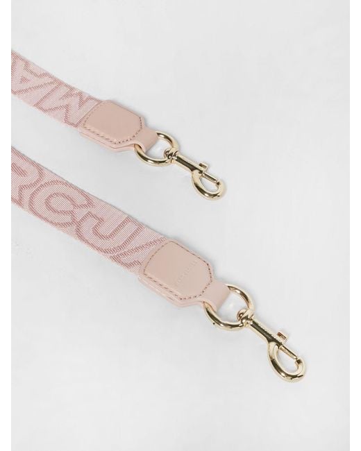 Marc Jacobs Pink Jacquard Logo Fabric Shoulder Bag