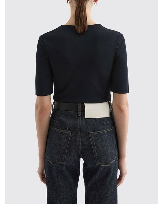 Jil Sander Blue Basic Viscose Top