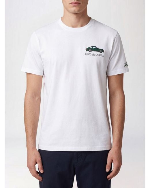 Mc2 Saint Barth White Cotton Crew Neck T-Shirt for men