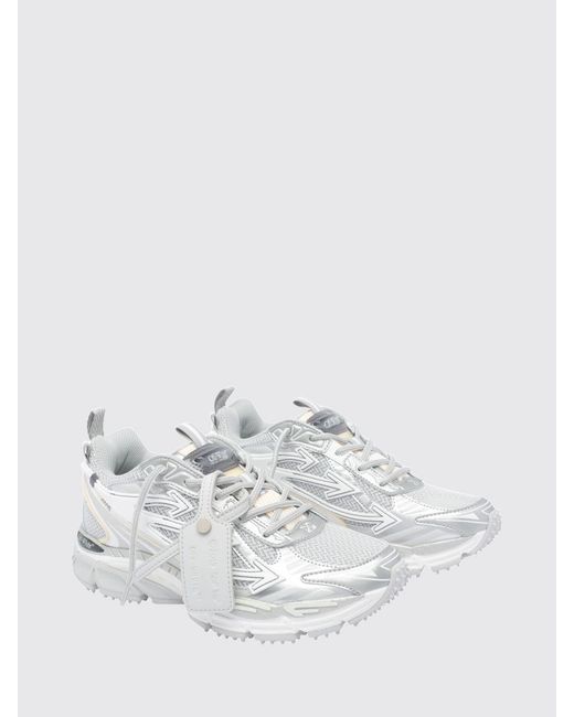 Off-White c/o Virgil Abloh White Leather And Mesh Be Right Back Sneakers With Logo Tag