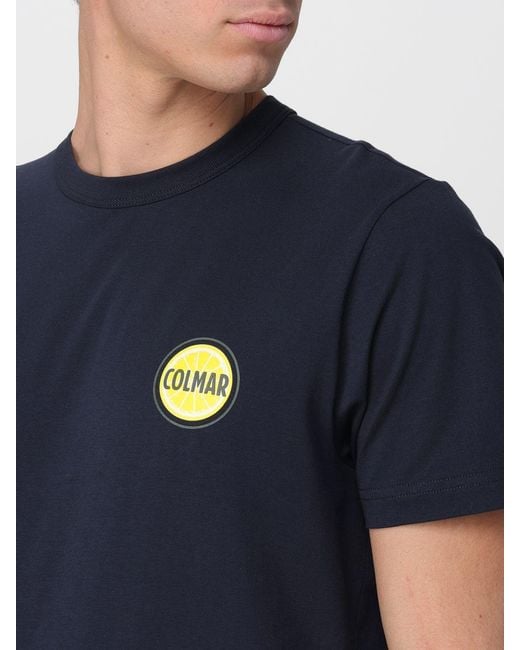 Colmar Blue Cotton T-Shirt With Logo for men