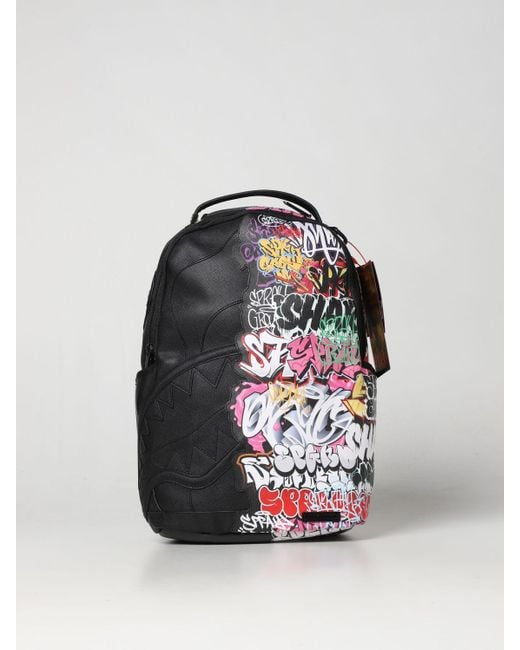 Sprayground Black Half Graff 2 Backpack for men