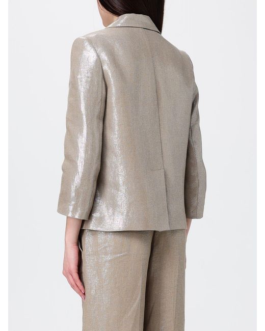 Brunello Cucinelli Gray Double-Breasted Blazer