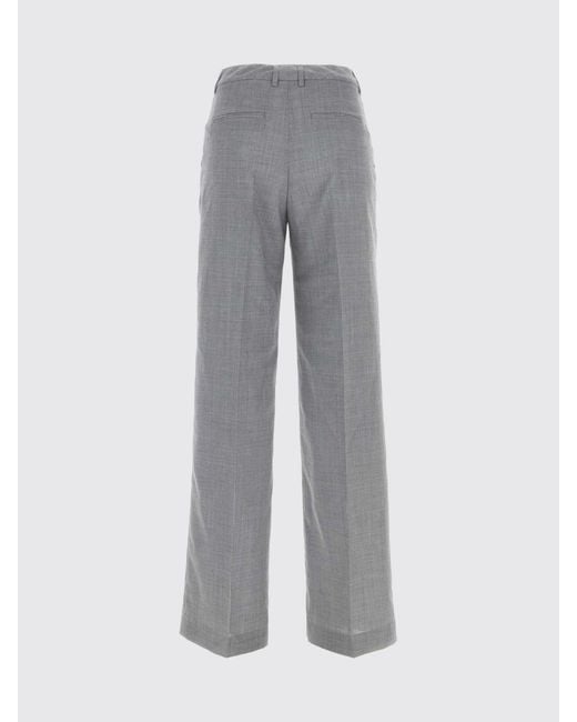 PT Torino Gray Virgin Wool Tailored Trousers