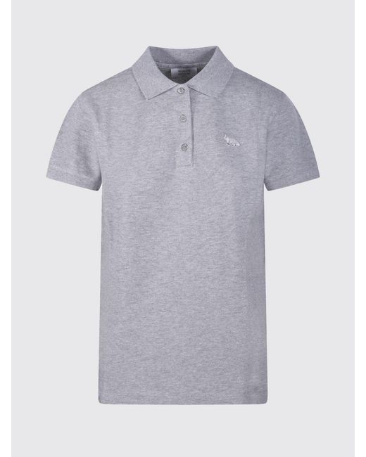 Maison Kitsuné Gray Maison KitsunÉ Basic Cotton Polo Shirt