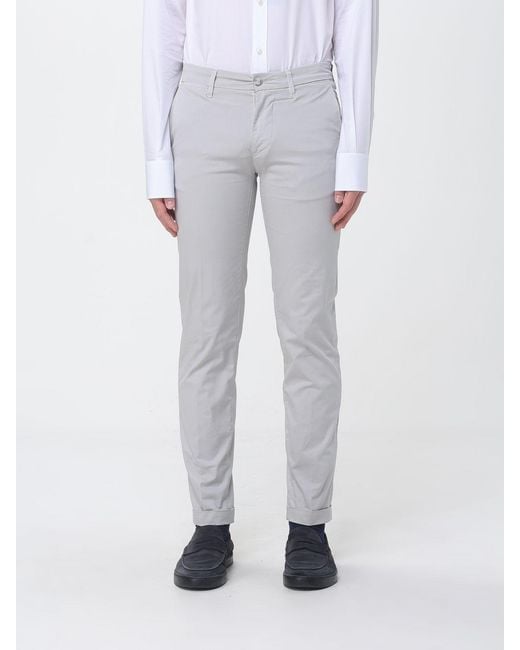 Re-hash Gray Stretch Cotton Chino Trousers for men