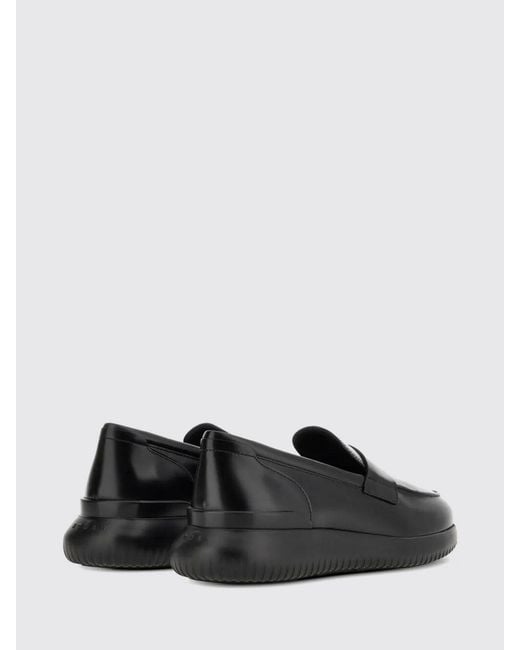 Hogan Black Cube Leather Loafers for men