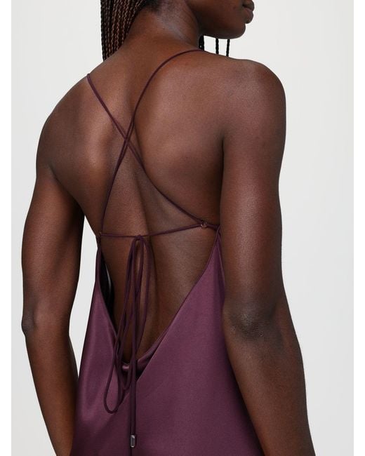 Pinko Purple Farro Satin Dress