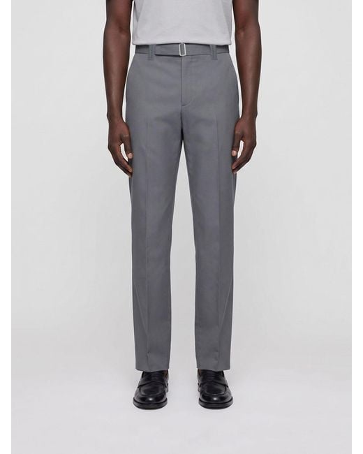 Lardini Gray Cotton And Silk Tailored Trousers for men