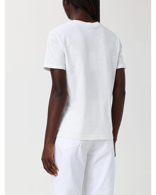 Paul Smith White Organic Cotton Top With Logo
