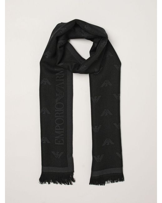 Emporio Armani Black Scarf for men
