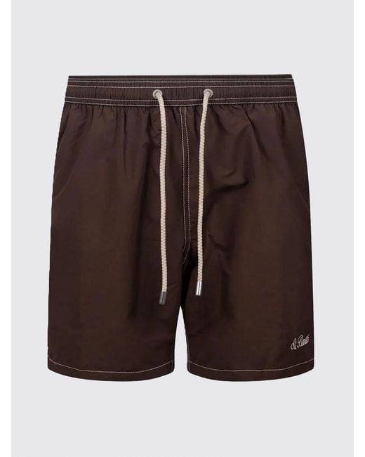 Mc2 Saint Barth Natural Checked Swimsuit for men