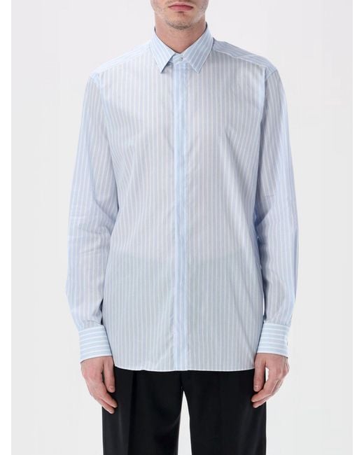 Tom Ford Blue Striped Cotton Classic Shirt for men
