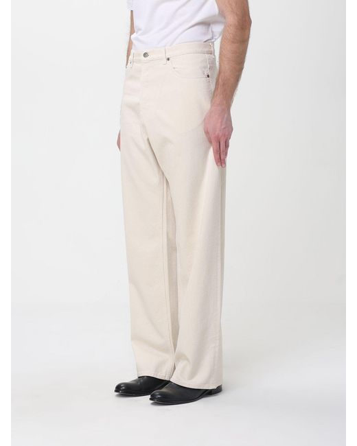 Valentino Natural Cotton Denim Wide Leg Jeans for men