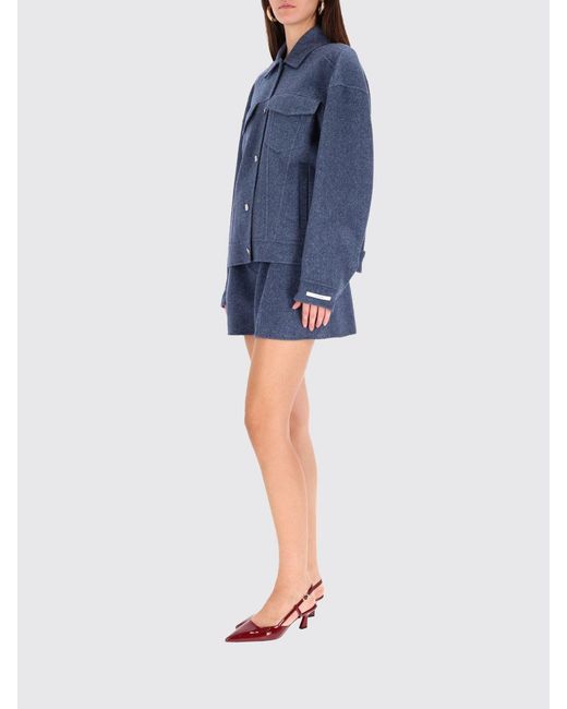 Sportmax Blue Max Mara Cantore Belted Wool-Felt Jacket