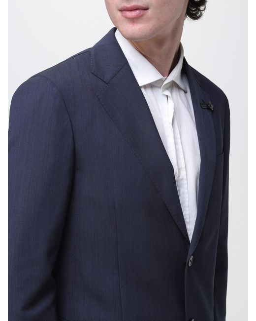 Lardini Blue Single-Breasted Virgin Wool Suit for men