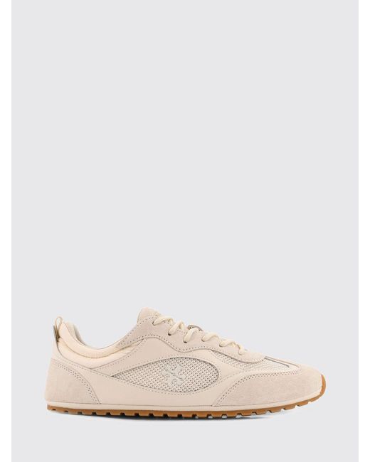 Tory Burch Pink Leather And Mesh Sneakers