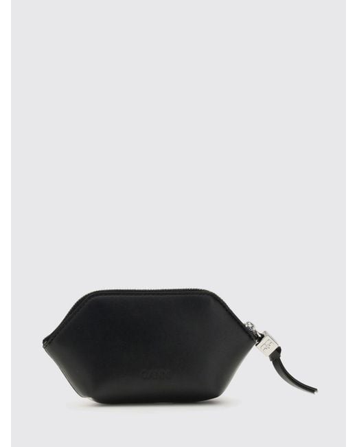 Ganni Black Bou Recycled Leather Coin Purse