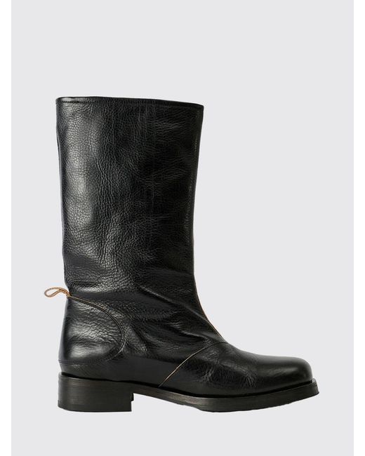Our Legacy Black Haul Hammered Leather Boot