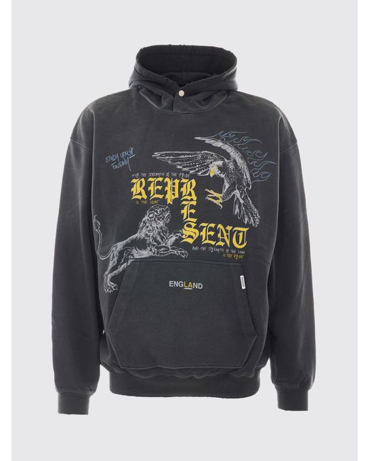 Represent Gray Hooded Sweatshirt for men