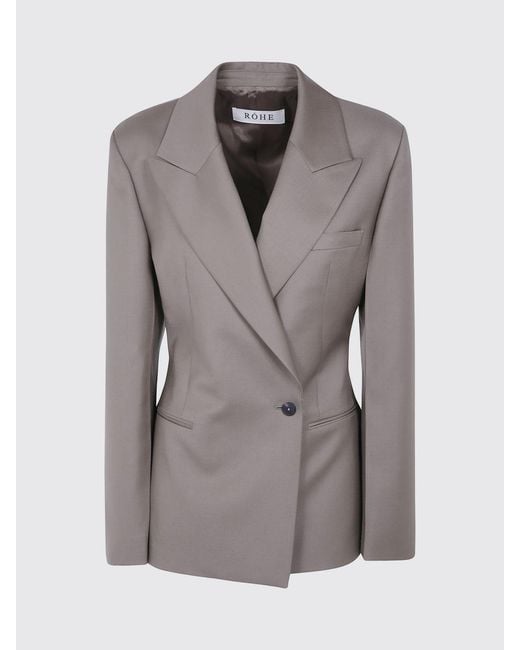 Rohe Gray Double-Breasted Blazer