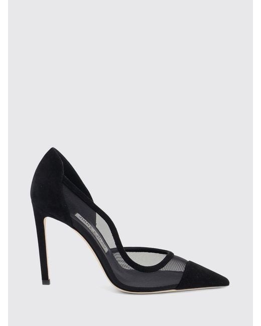 Jimmy Choo Black Brigitte Mesh And Suede Pumps With High Stiletto Heel