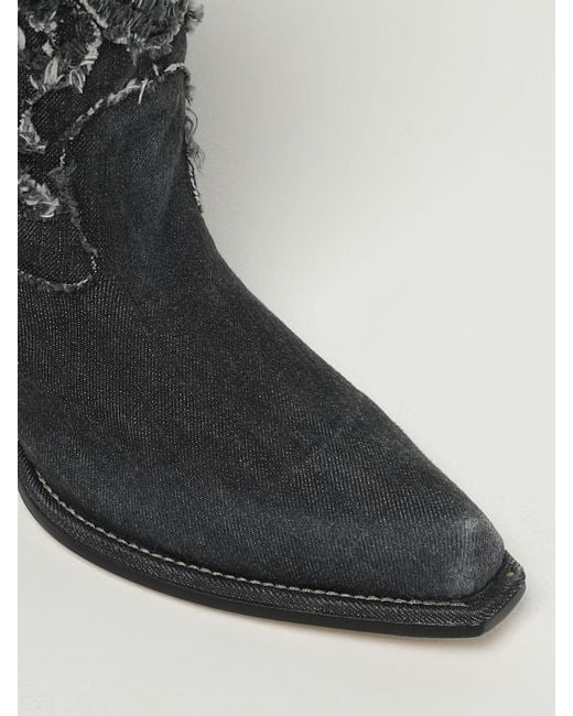 Vic Matié Black Flat Ankle Boots