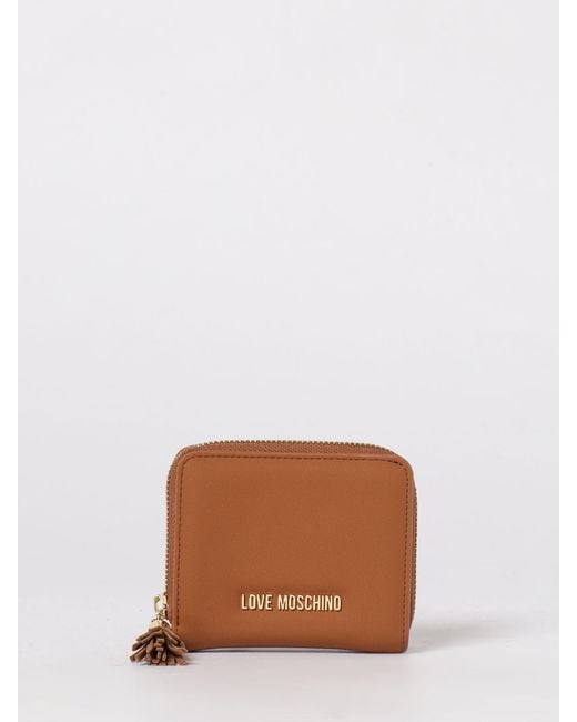 Love Moschino Brown Faux Leather Wallet