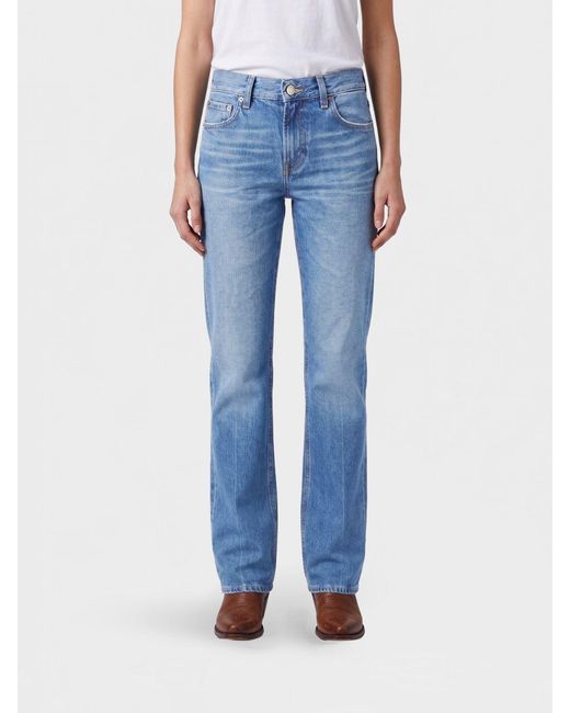 Haikure Blue Carly Straight Cotton Denim Jeans