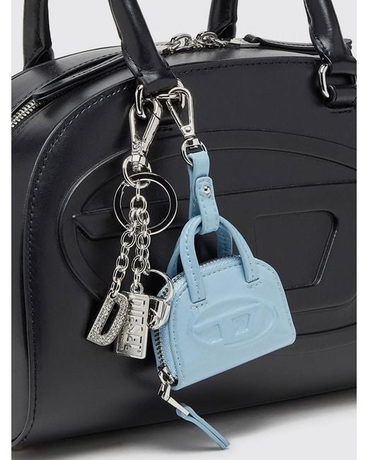 DIESEL Blue 1Dr Dome Leather Charm