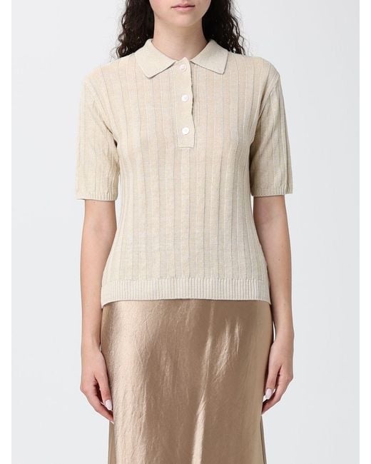 Max Mara Natural Short-Sleeved Slim Fit Polo