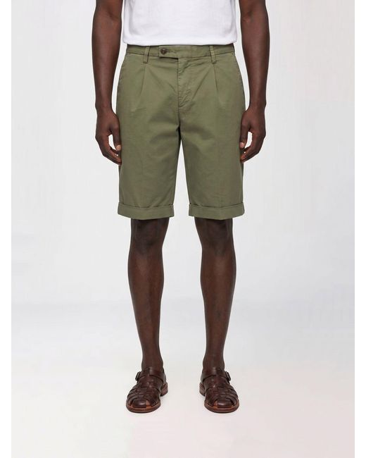 Briglia 1949 Green Cotton Tailored Shorts for men
