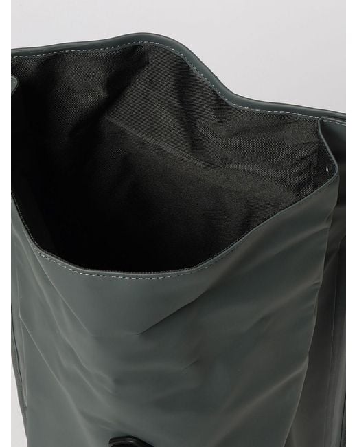 Rains Black Rolltop Rucksack for men