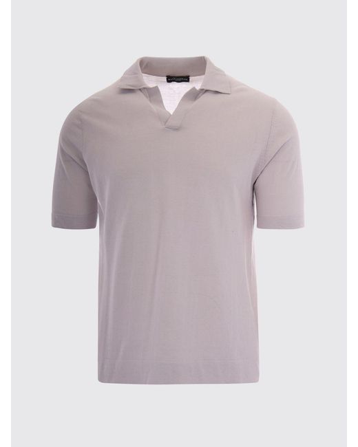 Ballantyne Blue Cotton Knit Polo Shirt for men