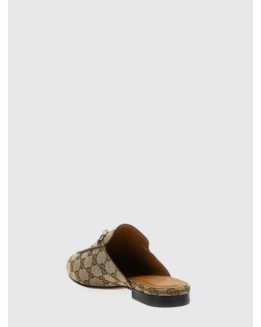 Gucci Brown Gg Jacquard Monogram Canvas Princetown Slippers