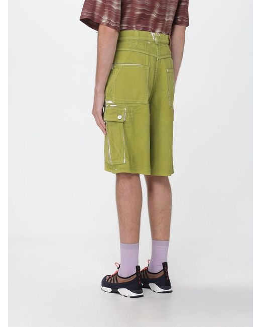 Marni Green Cotton Cargo Bermuda Shorts for men