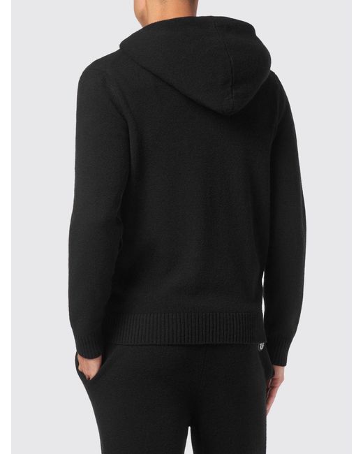 Billionaire Black Cashmere And Wool Blend Hoodie for men