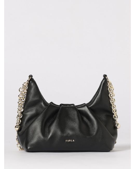 Furla Black Delia Leather Bag