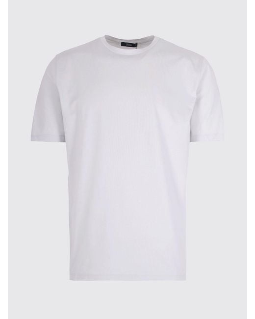Herno White Basic Cotton T-Shirt for men