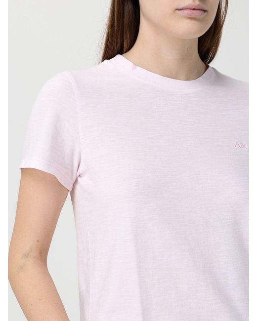 Sun 68 White Crew-Neck T-Shirt
