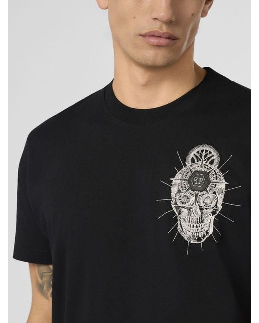 Philipp Plein Black Skull T-Shirt for men